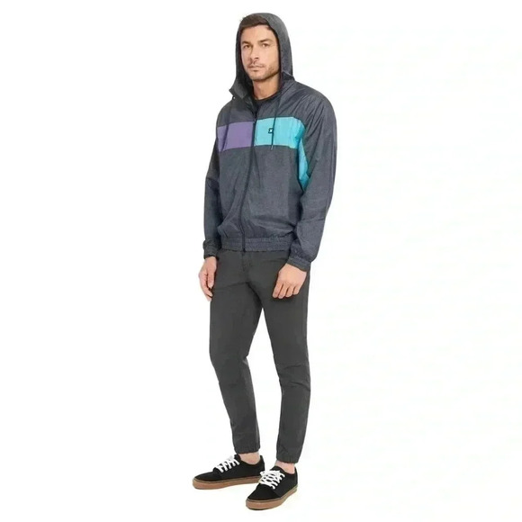 ❤️2/$50❤️Men's Hurley 90s Jack Windbreaker Jacket Blue - Picture 2 of 9